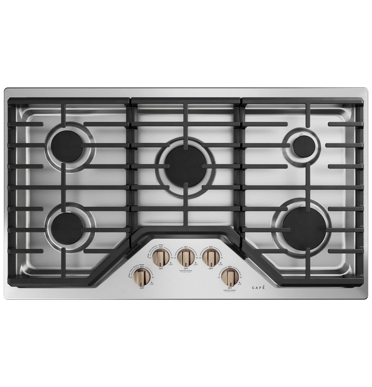 Cafe CXCG1K0PMBZ CAF(EBACK)™ 5 Gas Cooktop Knobs - Brushed Bronze