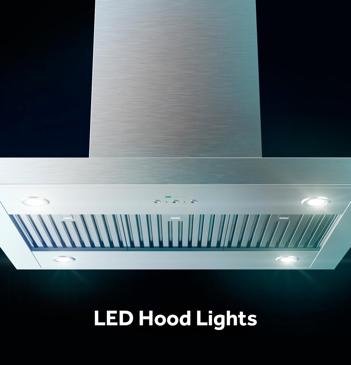Cafe UVI1036SRSS 36" Designer Island-Mount Chimney Vent Hood with Clean Air Sensors