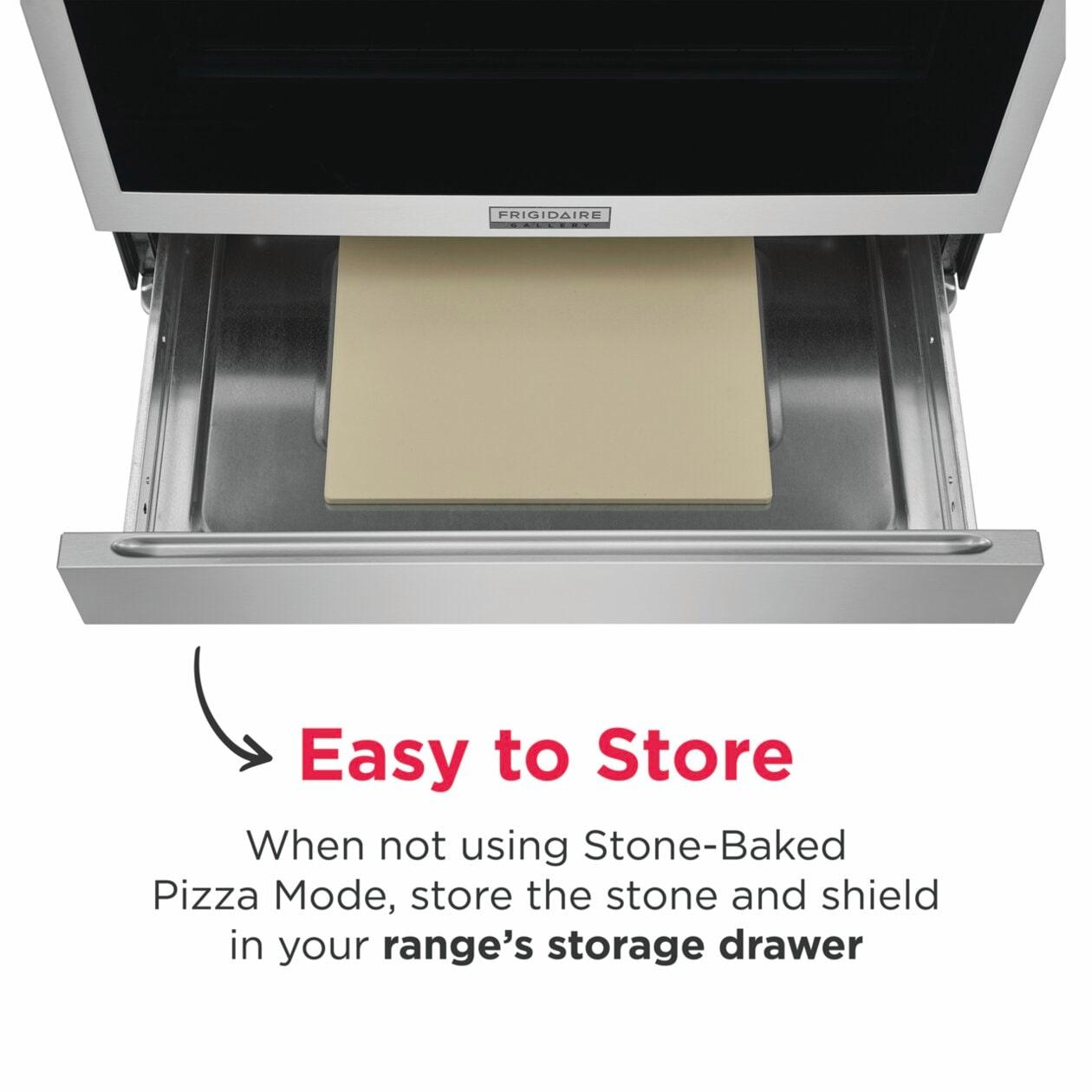 Frigidaire GCFI3070BF 30" Front Control Induction Range with Stone-Baked Pizza