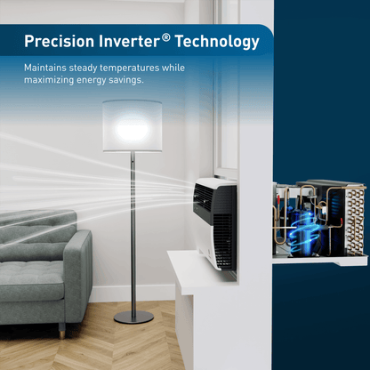KHVS12B33A Friedrich K hl Inverter 12,000 BTU 230V Smart Window/Wall Air Conditioner with Heat Pump