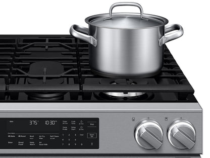 Samsung NSG90H60SR Bespoke Smart Slide-in Gas Range Pro Style Elite Design  Illuminated Knobs  Air Fry Max