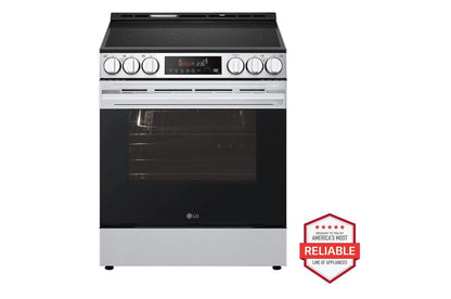 Lg LRFLC2706SLSEL6333XEMVEL2033FLDNTM545S 27 cu. ft. Smart Counter-Depth MAX™ French Door Refrigerator with Slide-in Electric Range, Top Control Dishwasher and Microwave Kitchen Package in Stainless Steel