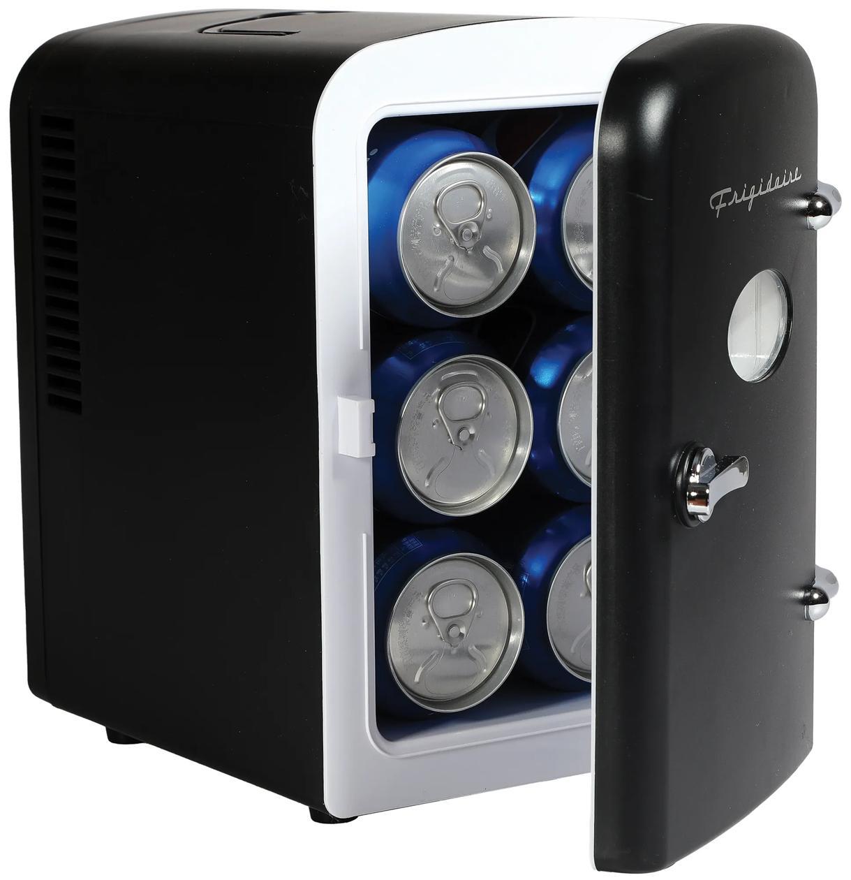 Frigidaire EFMIS229BLACK 6-Can Retro Mini Fridge Cooler - Black
