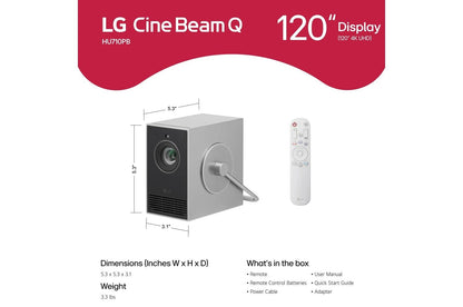 HU710PBAUSG LG CineBeam Q 4K UHD Smart Portable Laser Projector HU710PB.AUSG