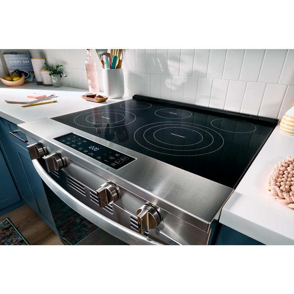 Whirlpool WSES5030SZ 30-inch Electric Smart Range with Air Cooking Technology