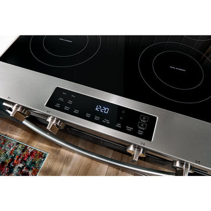 Whirlpool WSES3130SW 30-inch Electric Range with No Preheat and Slow Cook Modes