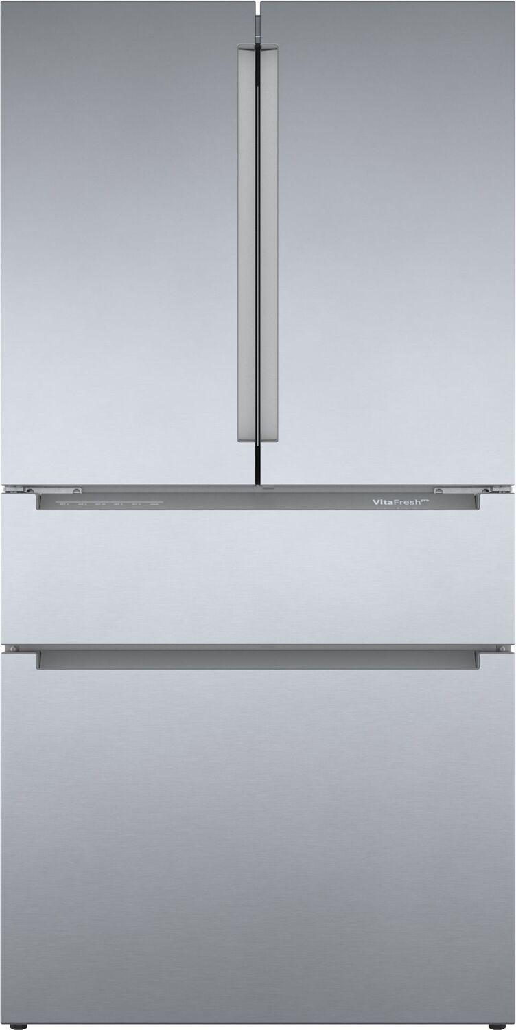 Bosch 800 Series French Door Bottom Mount Refrigerator 36" Brushed steel anti-fingerprint B36CL80ENS