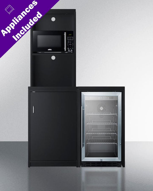 Summit CWSUITE43G 43" Wide Casework Suite With Beverage Center and Microwave, ADA Height