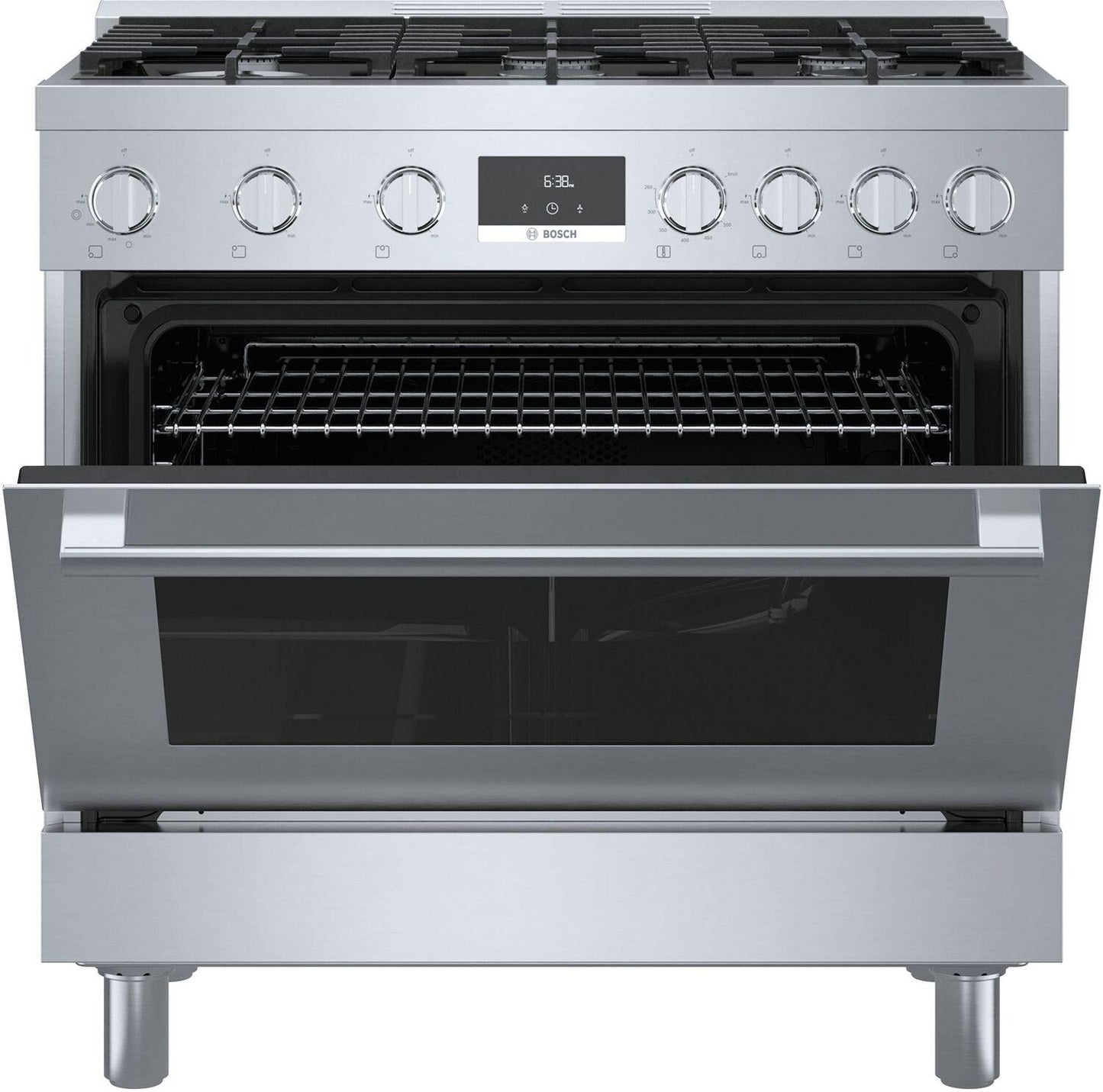 Bosch HGS8655UC 800 Series, Gas freestanding range, 36'', Stainless steel