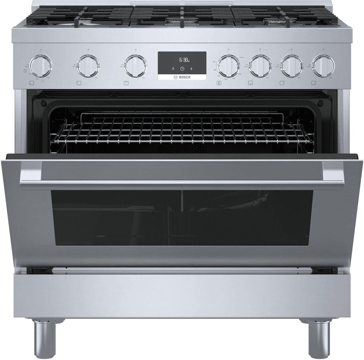 Bosch 800 Series Gas Freestanding Range 36" Stainless Steel HGS8655UC