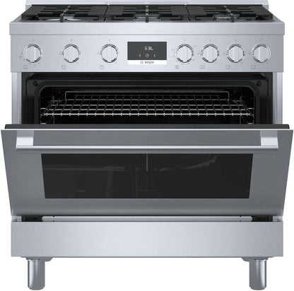 Bosch HGS8655UC 800 Series, Gas freestanding range, 36'', Stainless steel