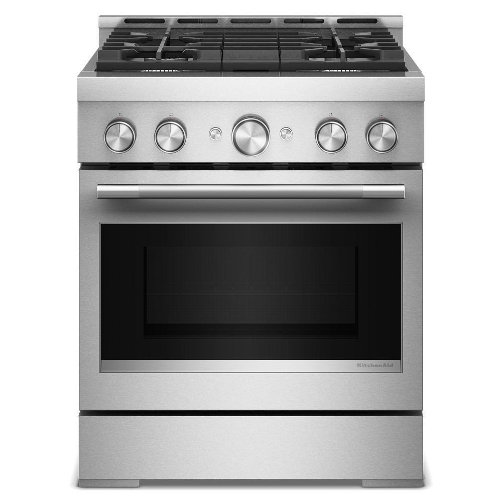 KFGS930SSS KitchenAid® 30-Inch 4 Burner Commercial-Style Gas Range with No Preheat Air Fry Mode