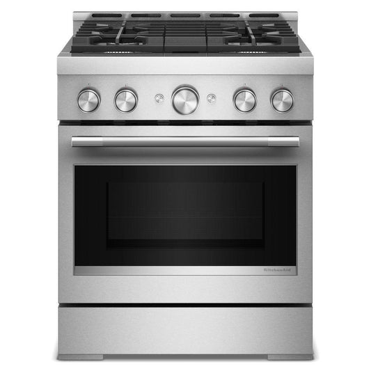 KFGS930SSS KitchenAid® 30-Inch 4 Burner Commercial-Style Gas Range with No Preheat Air Fry Mode