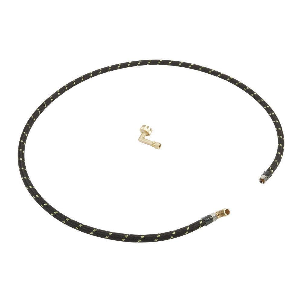 Kitchenaid W10278635RP Dishwasher Water Line Installation Kit with 6' hose, 3/8" x 3/8" NPT male compression elbow, 3/4" x 3/8" brass gooseneck