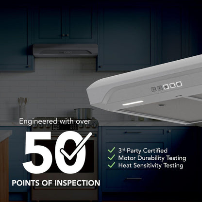 Broan ALT2303SS Alta 30-Inch 350 MAX Blower CFM 1.5 Sones Stainless Steel Range Hood