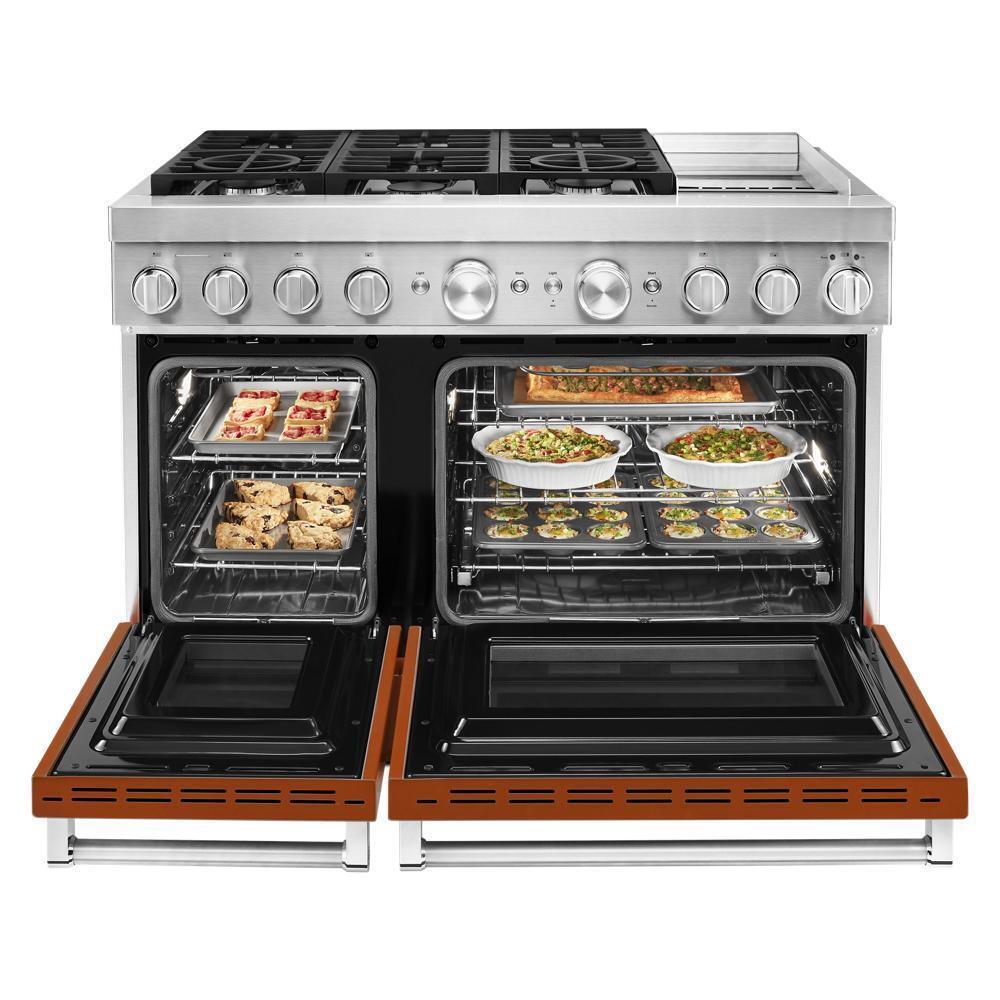 KFDC558JSC KitchenAid® 48'' Smart Commercial-Style Dual Fuel Range with Griddle