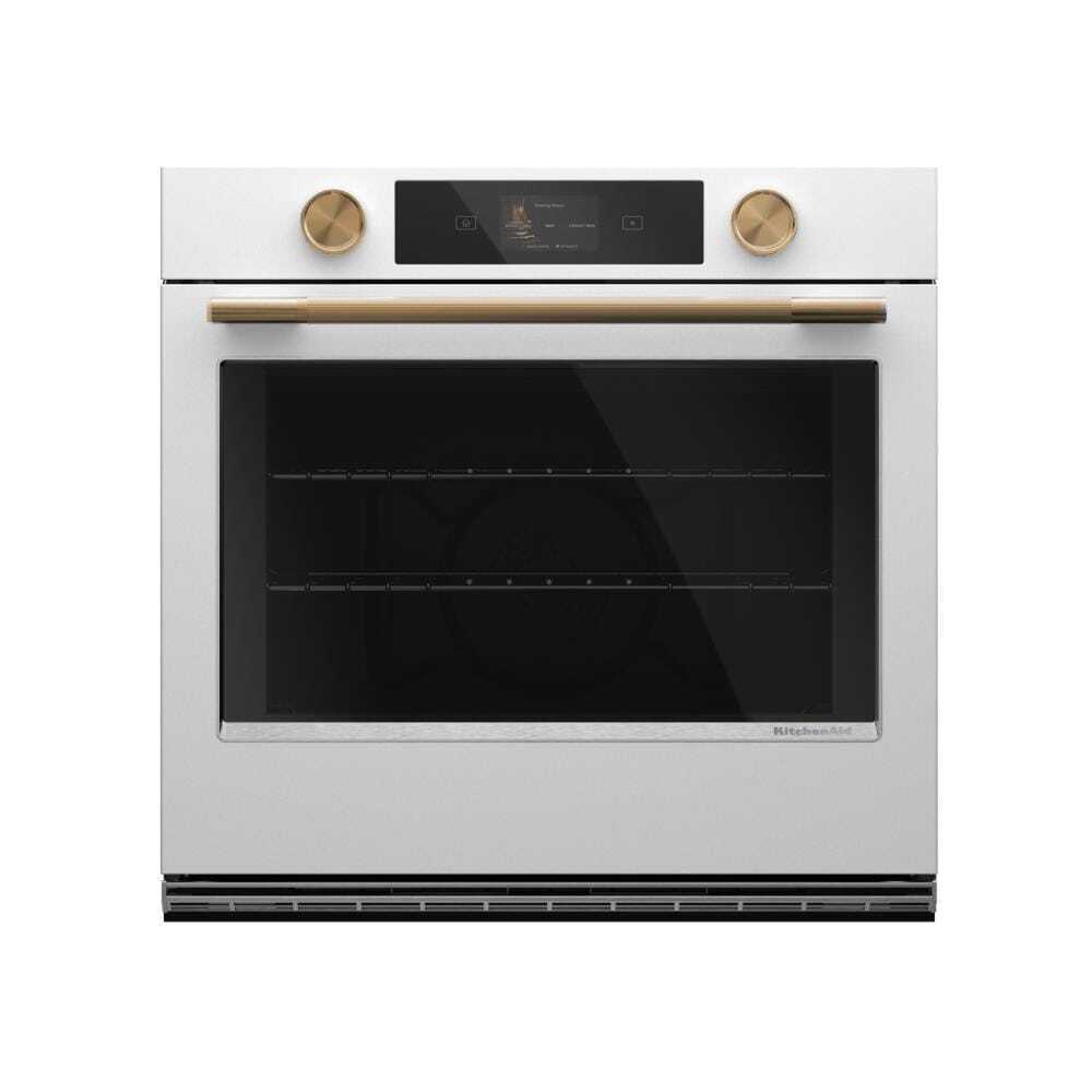 Kitchenaid KOES730SPL 30-inch Smart Electric Single Wall Oven with Assisted Cooking Modes - Porcelain White
