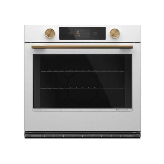Kitchenaid KOES730SPL 30-inch Smart Electric Single Wall Oven with Assisted Cooking Modes - Porcelain White