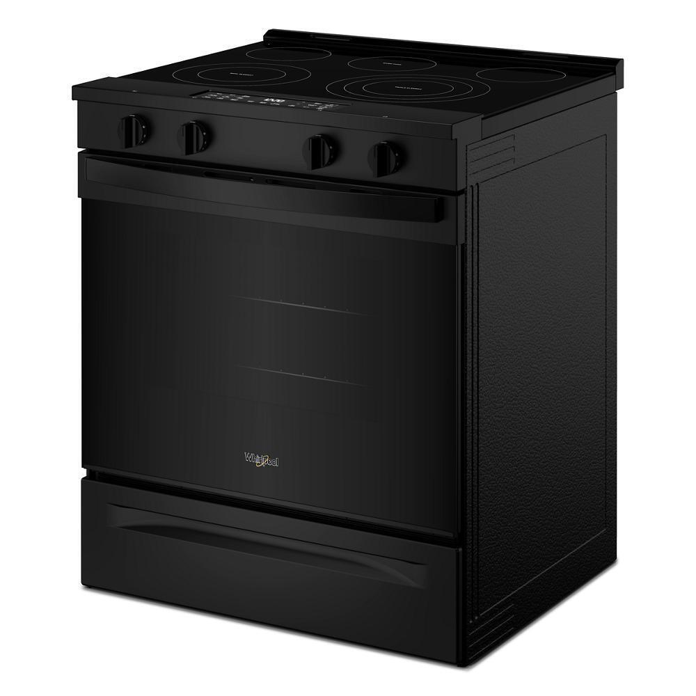 Whirlpool WSES5030SB 30-inch Electric Smart Range with Air Cooking Technology