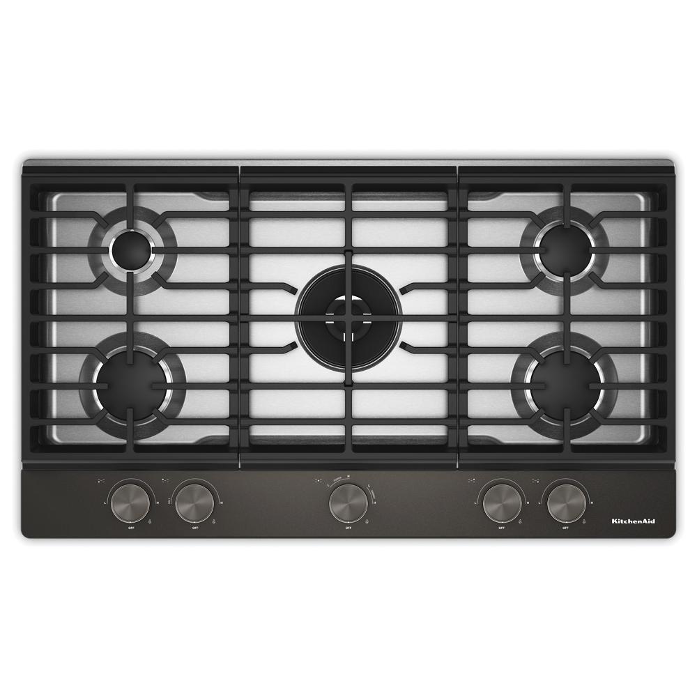 KCGK736SBE KitchenAid® 36 in. Gas Cooktop with 5 Burners and Integrated Wok Grate