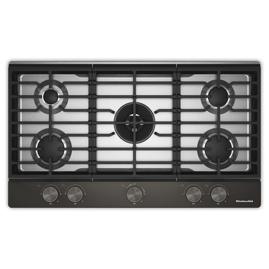KCGK736SBE KitchenAid® 36 in. Gas Cooktop with 5 Burners and Integrated Wok Grate