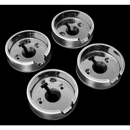 Kitchenaid W11323062 JennAir 3-IN D Bezel (Set of 4) for Rise-Style Commercial Range and Rangetop Griddle Knobs - Chrome