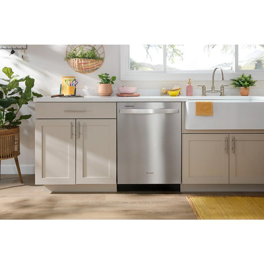 Whirlpool WDT745SASZ 24" Stainless Steel Dishwasher with Spin&Load Rack and AI Intelligent Wash - 50 dBA