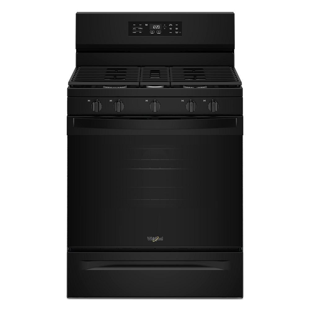 Whirlpool WFGS4530SB 30-inch Gas Range with Air Cooking Technology and Steam Clean