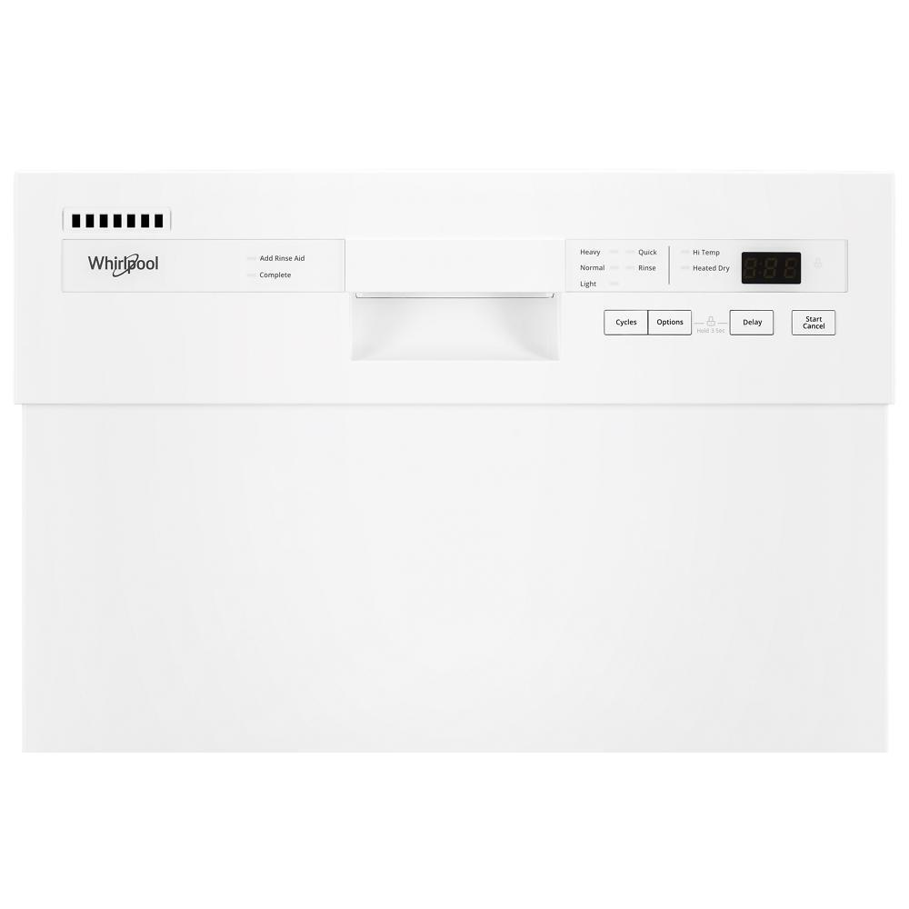 Whirlpool WDPS5118PW Small-Space Compact Dishwasher with Stainless Steel Tub