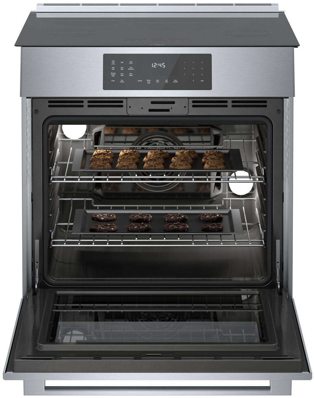 Bosch HII8057U 800 Series, Induction slide-in range, 30'', Stainless steel
