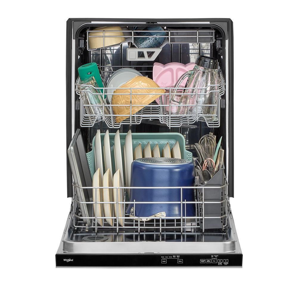 Whirlpool WDPS7024RZ Eco Series Quiet Dishwasher with a washing 3rd Rack & Water Repellent Silverware Basket