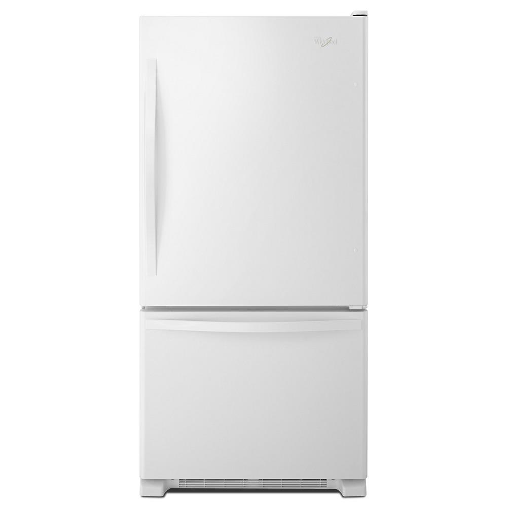 Whirlpool WRB322DMBW 33-inches wide Bottom-Freezer Refrigerator with SpillGuard™ Glass Shelves - 22 cu. ft