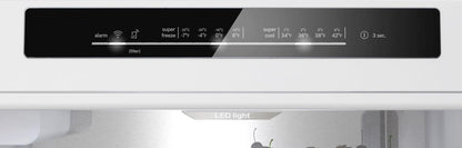 Bosch B24CB80ESS 800 Series, free-standing fridge-freezer with freezer at bottom, 24'', Brushed steel (with anti-fingerprint), Total No Frost