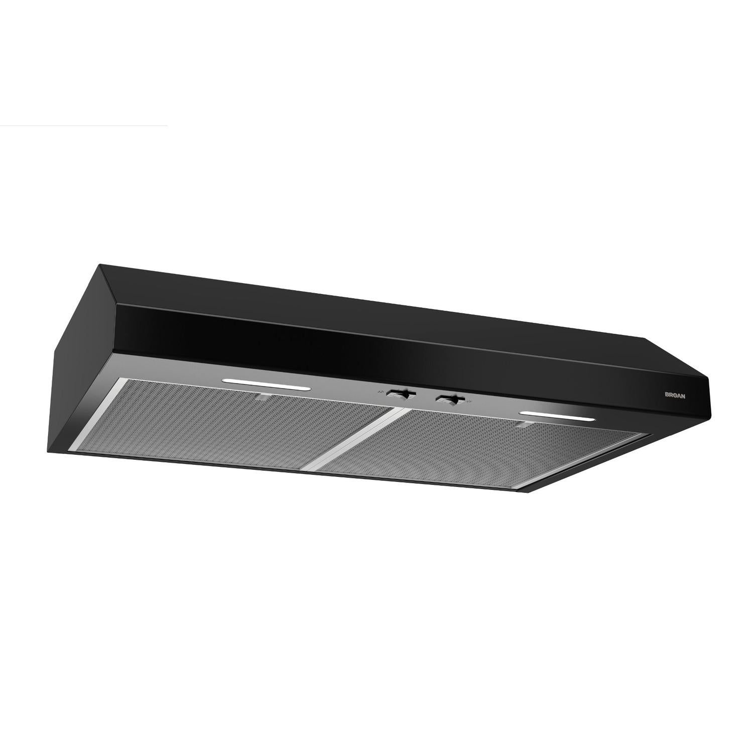 BCSEK136BL Broan® 36-Inch Convertible Under-Cabinet Range Hood, ENERGY STAR®, 300 Max Blower CFM, Black