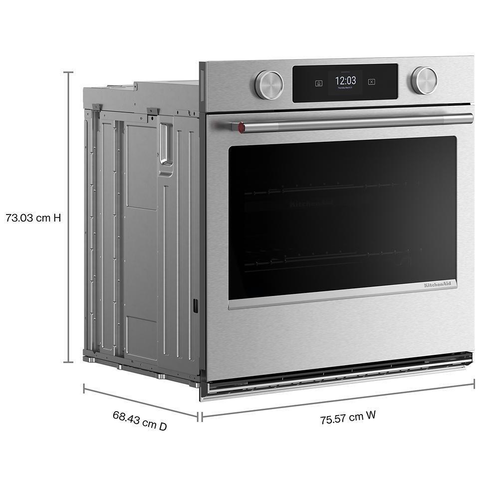 Kitchenaid KOES930SPS 30-inch Smart Electric Single Wall Oven with Intelligent Cooking Camera - PrintShield™ Finish