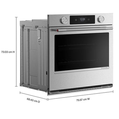 Kitchenaid KOES930SPS 30-inch Smart Electric Single Wall Oven with Intelligent Cooking Camera - PrintShield™ Finish