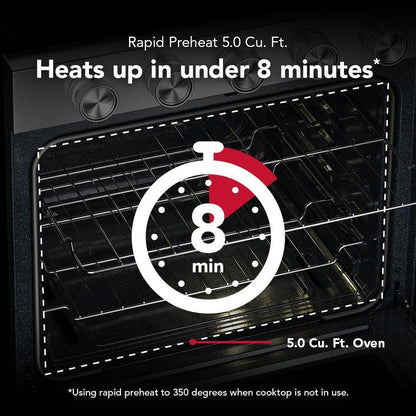 Kitchenaid KFGS530SPS 5.0 Cu. Ft. Smart Freestanding Gas Range with Convection Cooking Modes