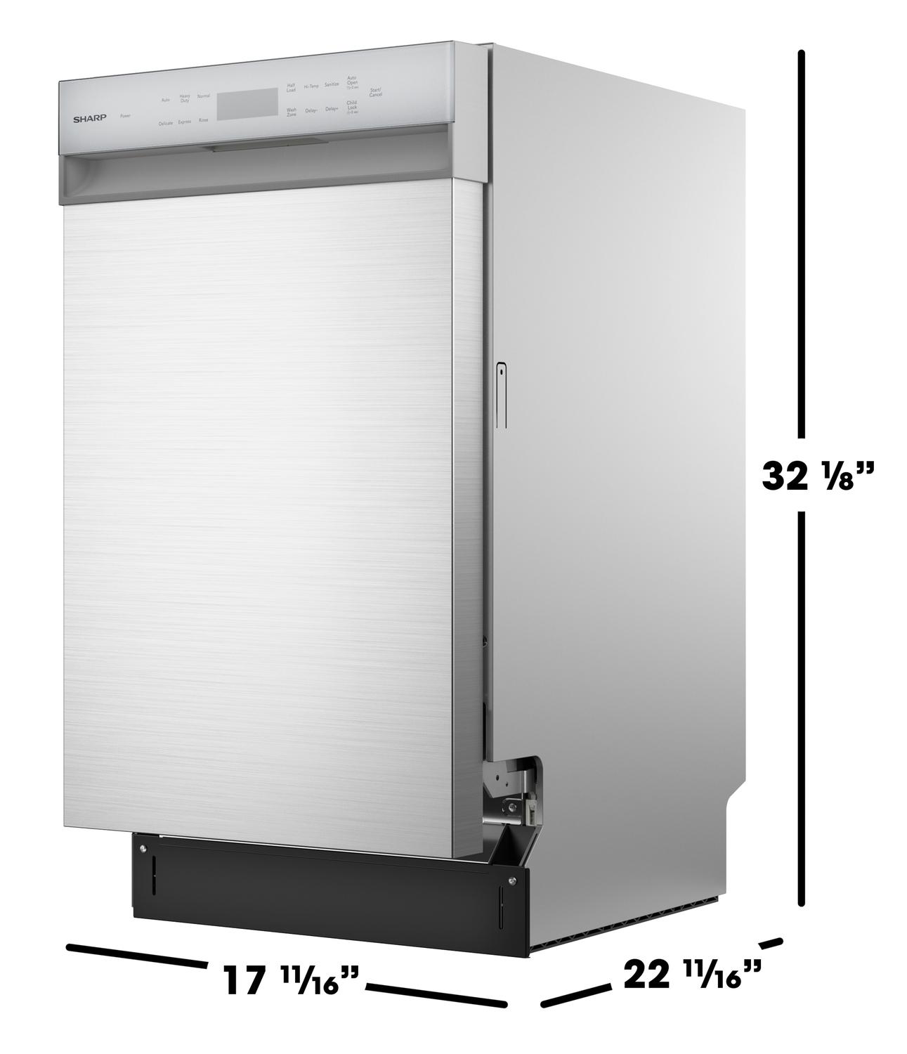 Sharp SDW4523MS 18 in. Stainless Steel 47 dB Dishwasher