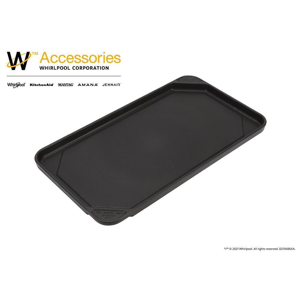 Kitchenaid 4396096RB Range/Cooktop Griddle Non-Stick Cast Aluminum - Black for All 2-Burner Cooking Surfaces Except Induction (1-IN H X 19 1/2-IN W X 11-IN D)