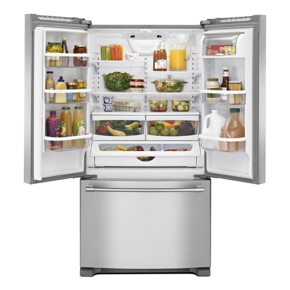 Maytag 33-Inch Wide French Door Refrigerator with Water Dispenser - 22 Cu. Ft