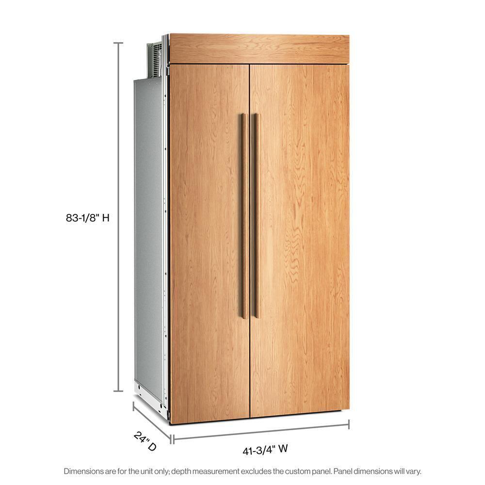 Kitchenaid KBSN742TPA 25.5 Cu. Ft. 42" Built-In Panel-Ready Side-by-Side Refrigerator with Platinum Interior