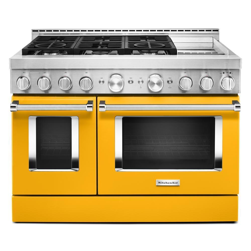 KFGC558JYP KitchenAid® 48'' Smart Commercial-Style Gas Range with Griddle