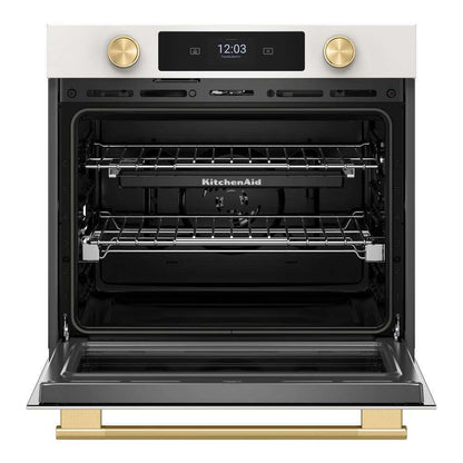 Kitchenaid KOES730SPL 30-inch Smart Electric Single Wall Oven with Assisted Cooking Modes - Porcelain White