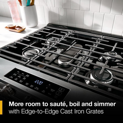 Whirlpool WSGS5030SB 30-inch Gas Smart Range with Air Cooking Technology