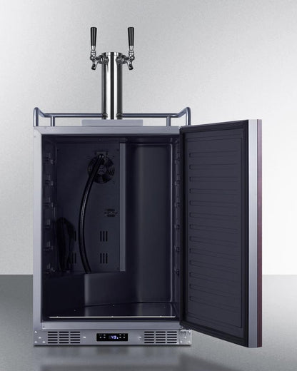 Summit SBC682PNRWKDTWIN 24" Wide Built-in Wine Kegerator (panel Not Included)