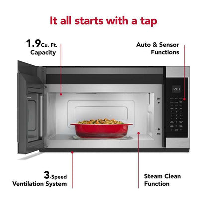 Kitchenaid KMMS230RPS 1.9 Cu. Ft. Microwave Hood Combination with Auto Functions