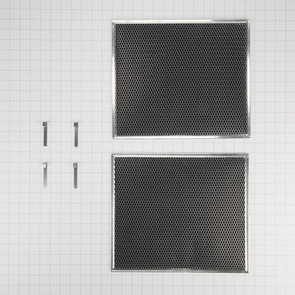 Kitchenaid W10905734 30-IN Range Hood Recirculation Filter Kit - Silver (Includes Two 16 1/2-IN X 11 1/2-IN Charcoal Filters and Four Clips)