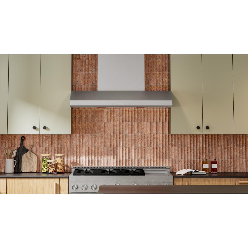 Kitchenaid KVWC958KSS 48'' 585 or 1170 CFM Motor Class Commercial-Style Wall-Mount Canopy Range Hood