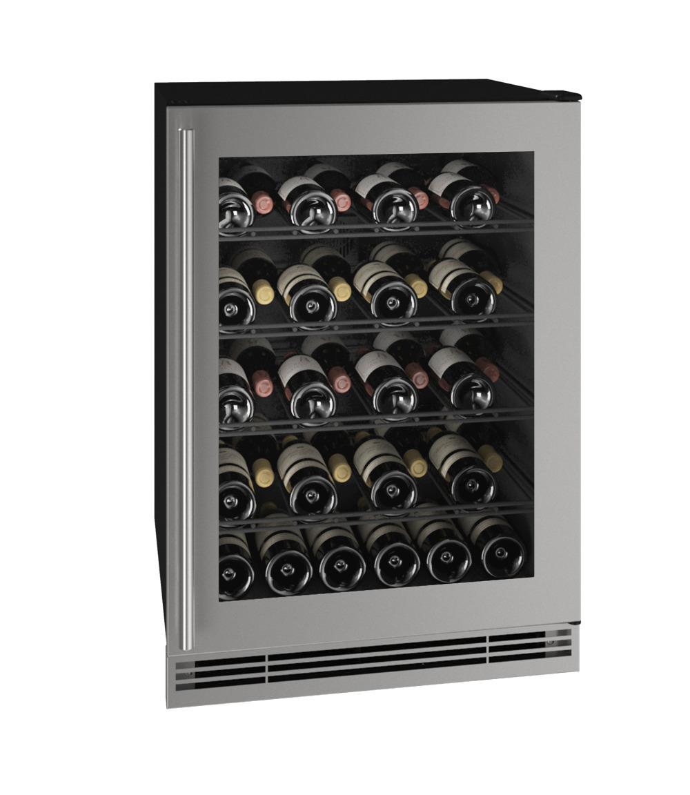 U-Line 24" Wine Refrigerator With Stainless Frame Finish (115 V/60 Hz Volts /60 Hz Hz)