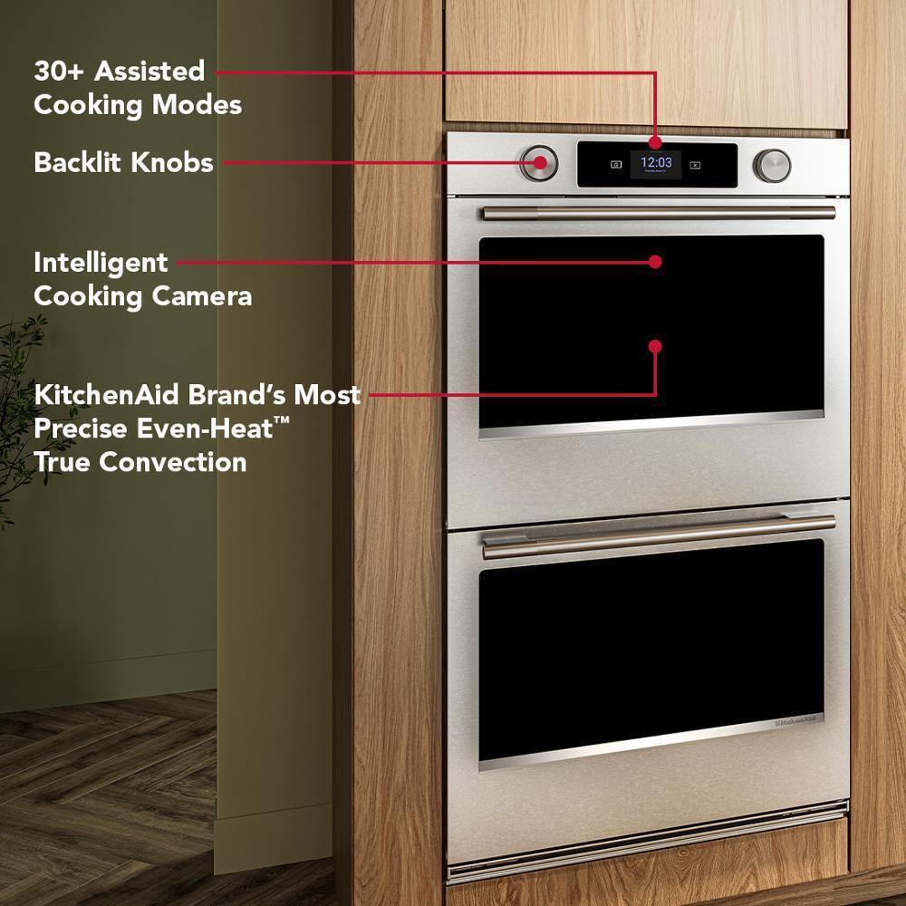 Kitchenaid KOED930SPS 30-inch Smart Electric Double Wall Oven with Intelligent Cooking Camera - PrintShield™ Finish